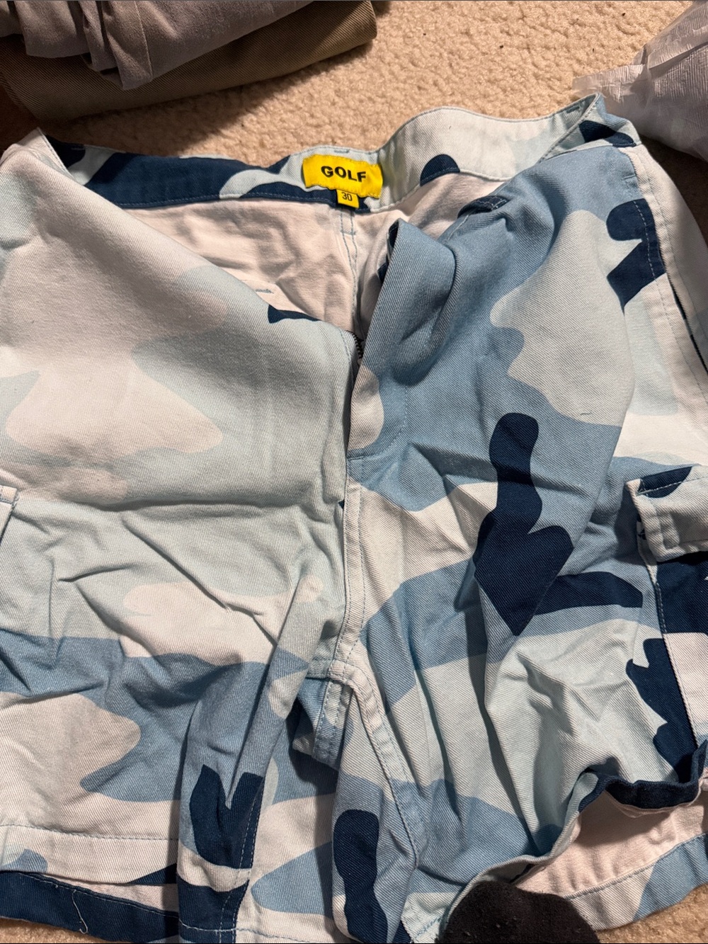 Golf Wang Light Blue Camo Cargo Bottoms